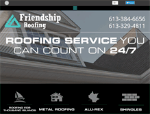 Tablet Screenshot of friendshiproofing.com